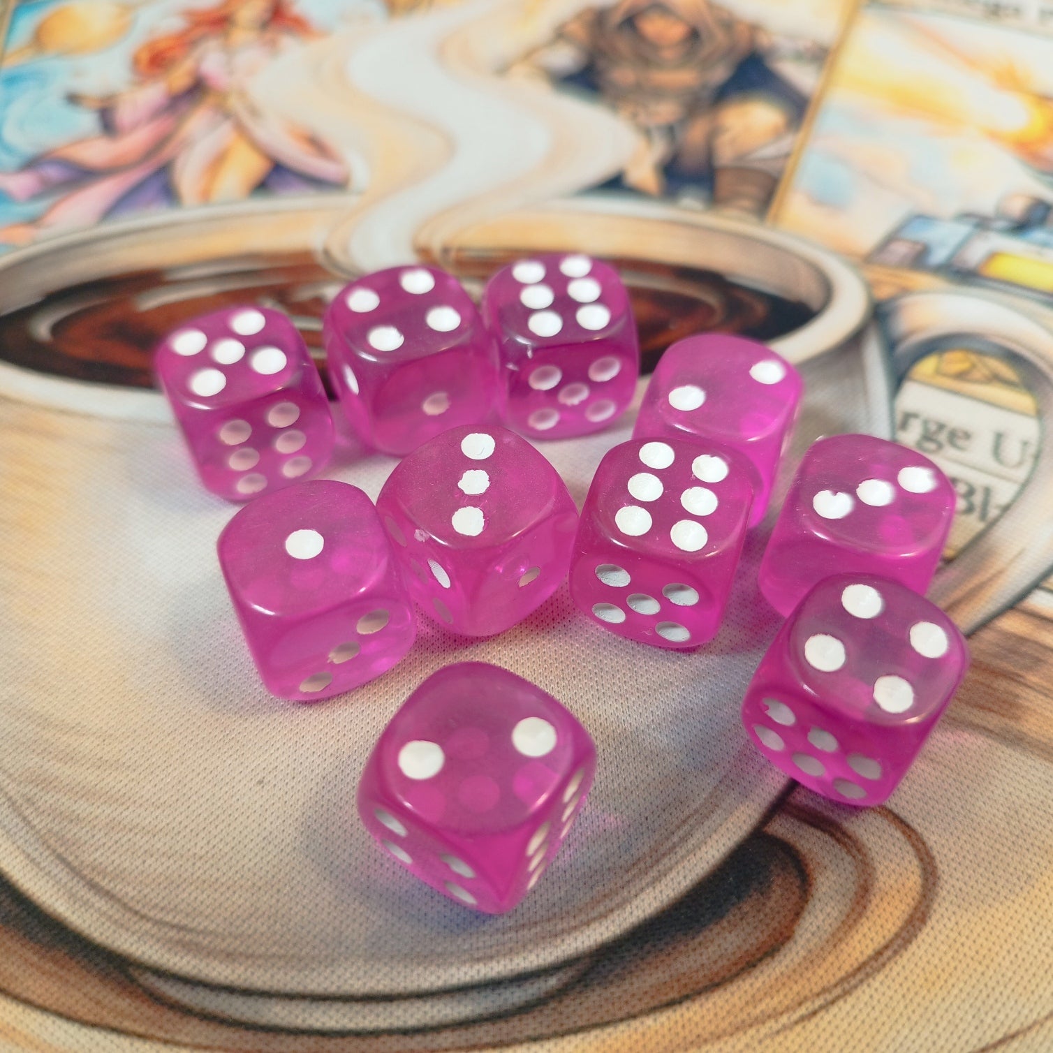 Pink Neon d6's
