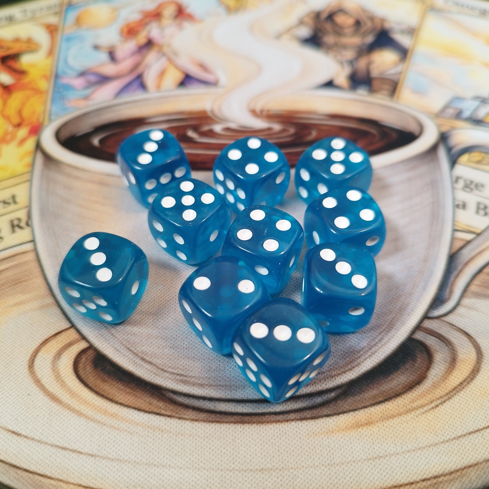 Blue Neon d6's