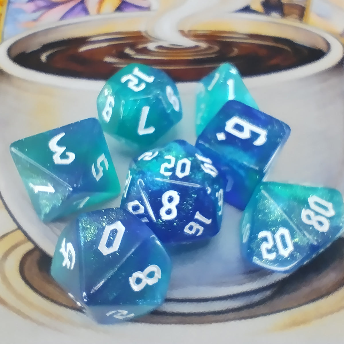 Shaman Dice Set - Aqua Blue