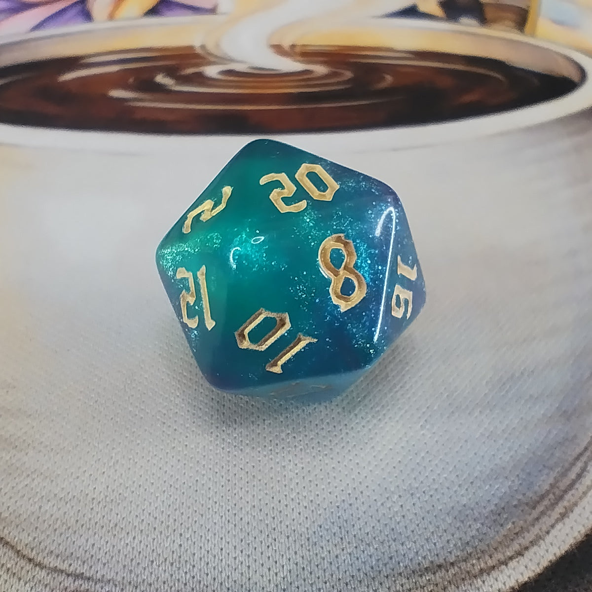 Shaman Dice Set - Green Purple