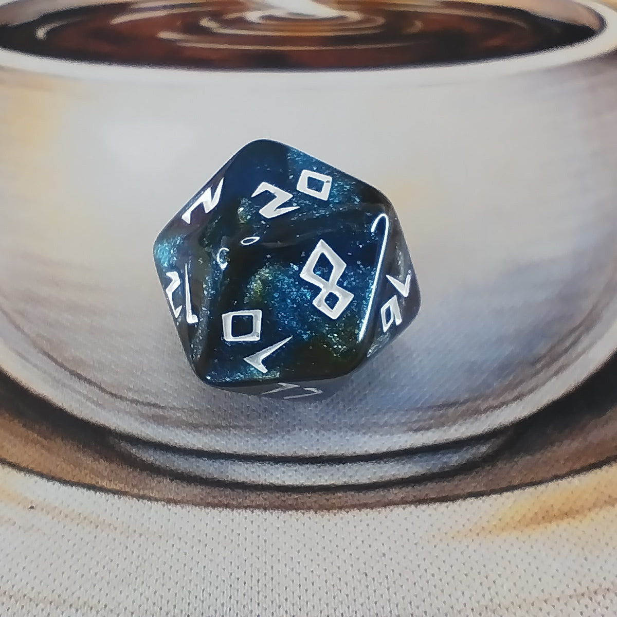 Shaman Dice Set - Gold Blue