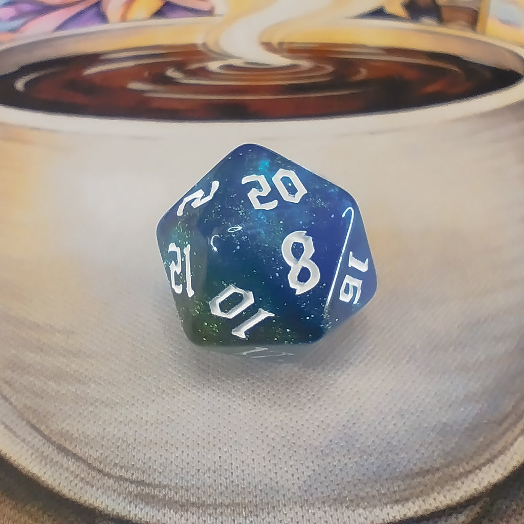Shaman Dice Set - Green Blue