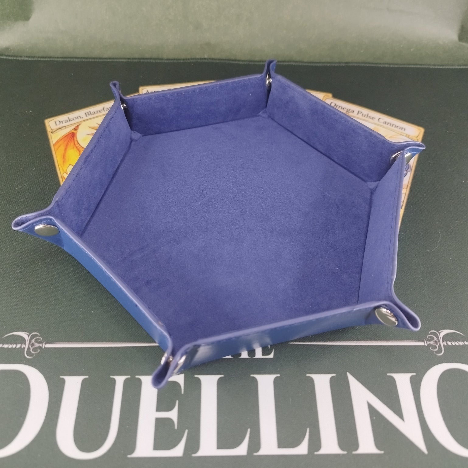 Pleather Velvet Dicetray - Blue