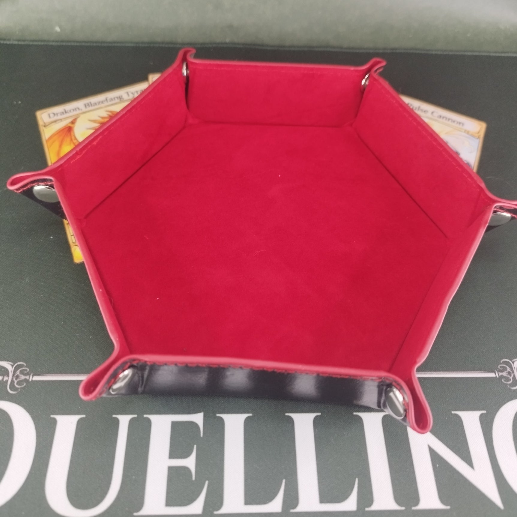 Pleather Velvet Dicetray - Red