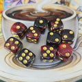 Colour Swirl D6's - Black Red