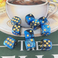 Colour Swirl D6's - Black Blue
