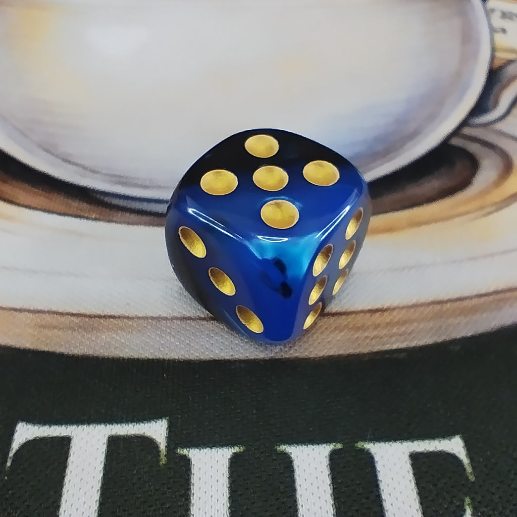 Colour Swirl D6's - Black Blue