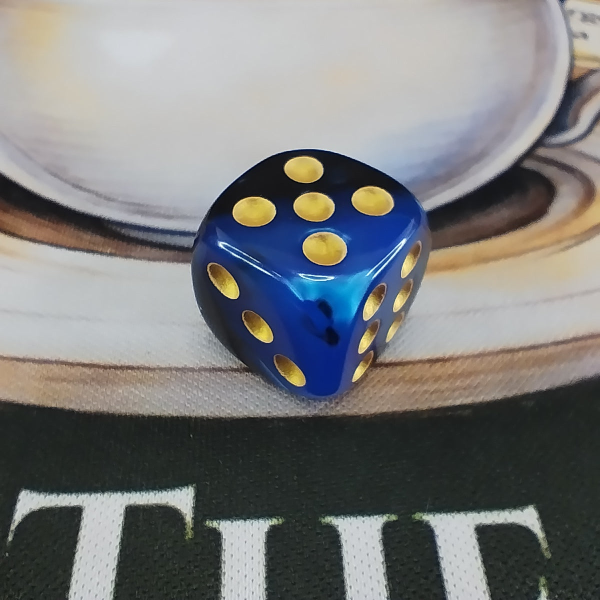Colour Swirl D6's - Black Blue