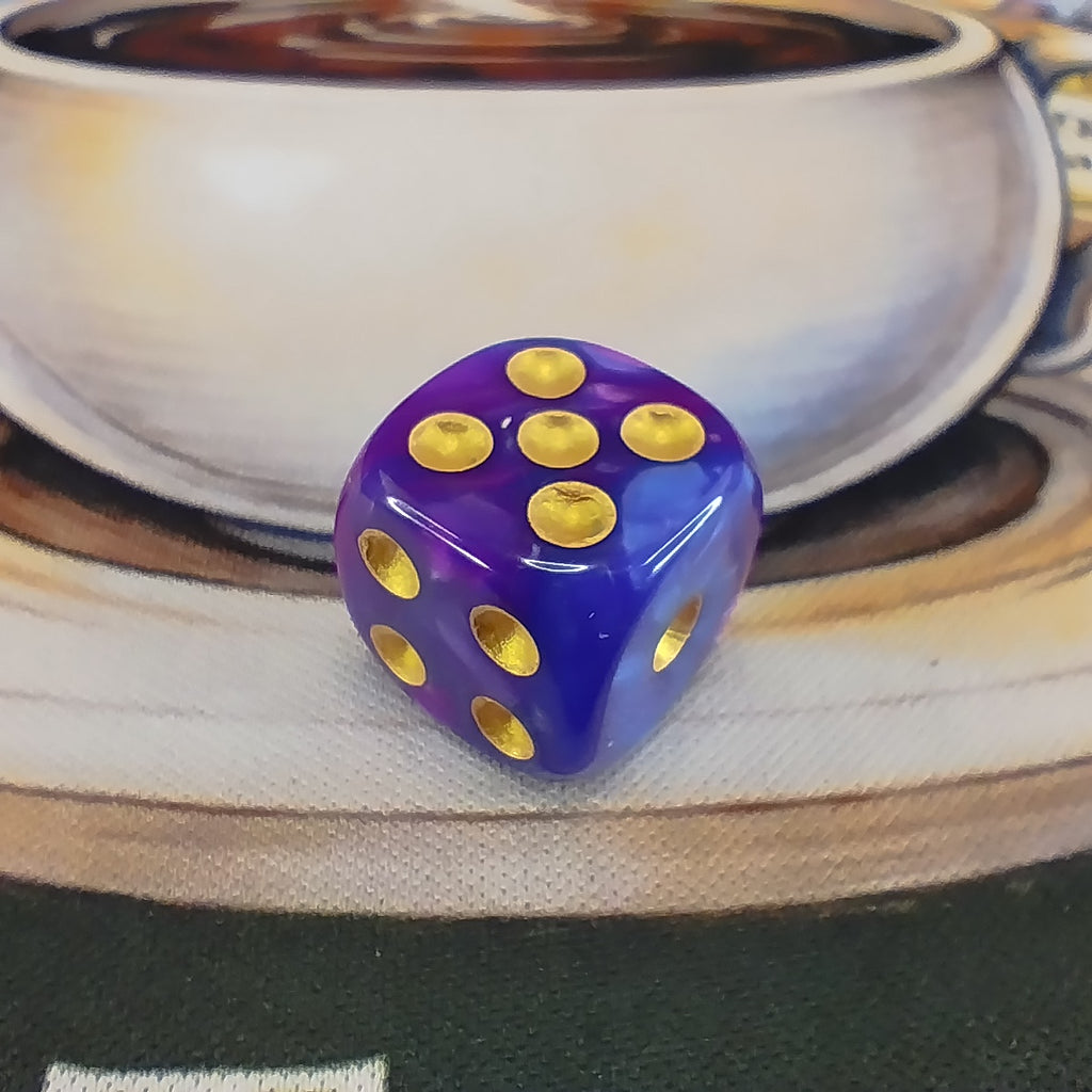 Colour Swirl D6's - Blue Purple