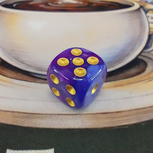 Colour Swirl D6's - Blue Purple