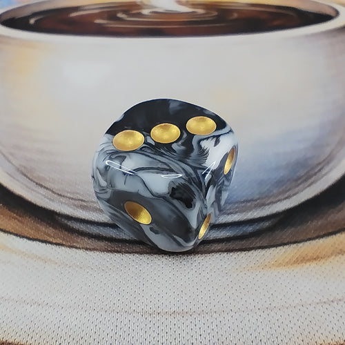 Colour Swirl D6's - Black White
