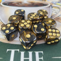 Colour Swirl D6's - Black Gold