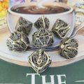 Metal Dice Set - Skeleton Gold
