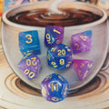 Nebula Shimmer Dice Set - Blue Pink