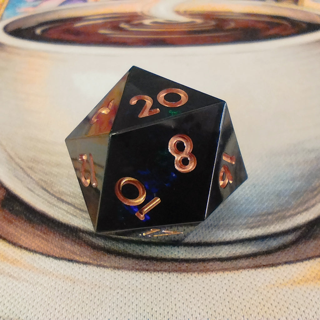 Sharp Dice - Faerie Fire Obsidian