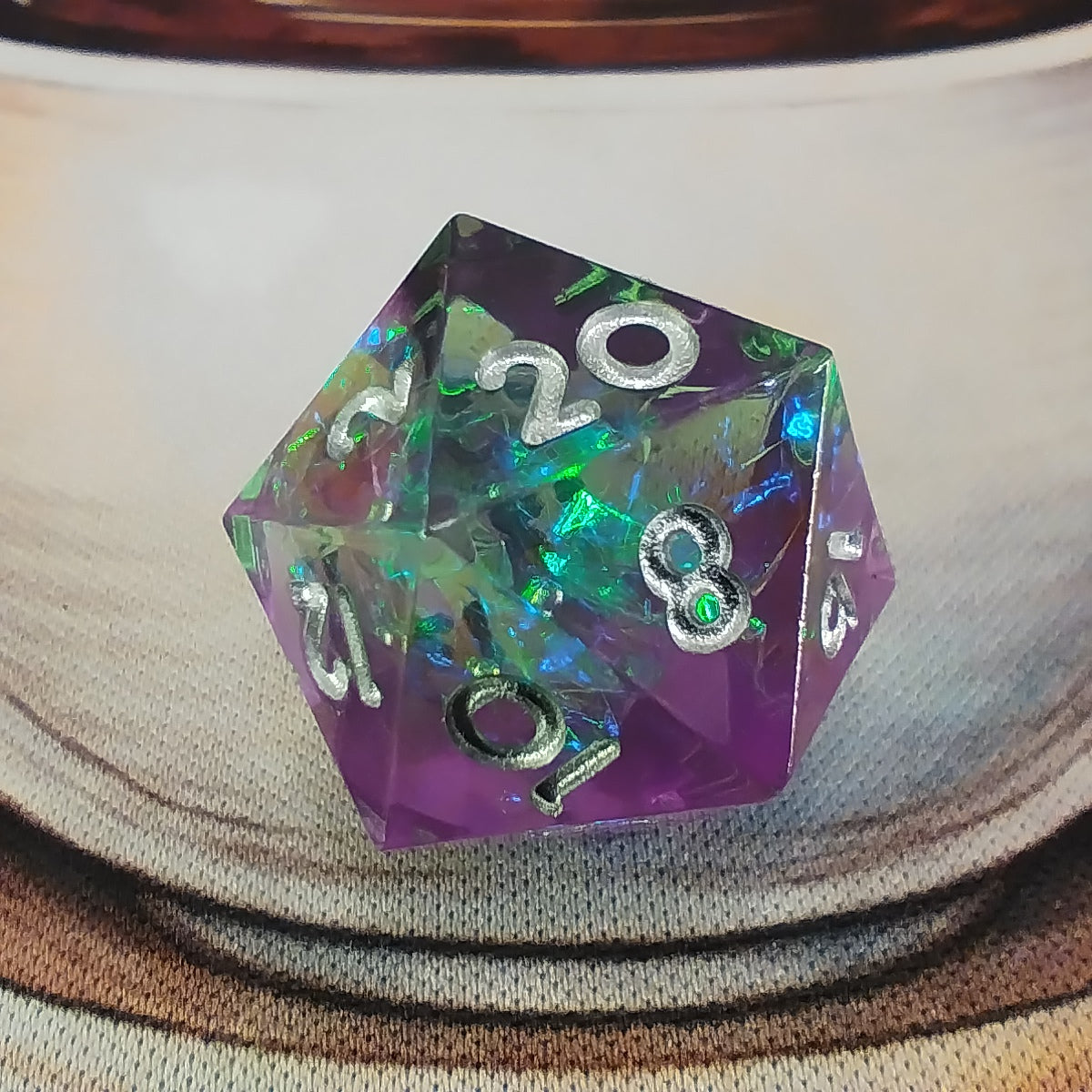 Sharp Dice - Faerie Fire Green Purple