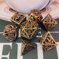 Metal Dice Set - Gold Dragon