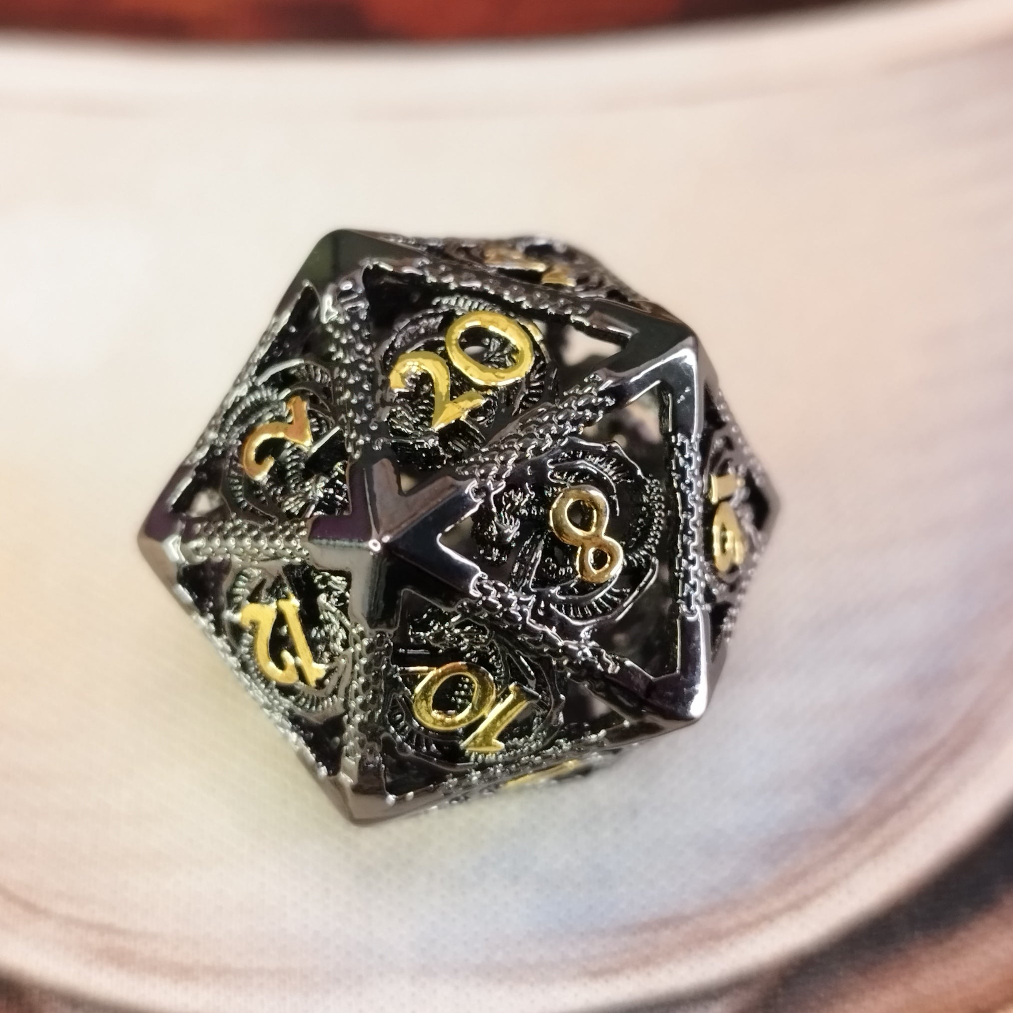Metal Dice Set - Black Dragon
