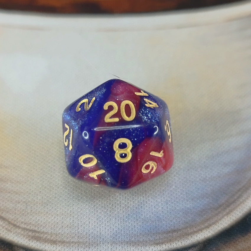 Nebula Shimmer Dice Set - Blue Purple