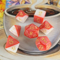 Dual-Colour Dice Set - White Red