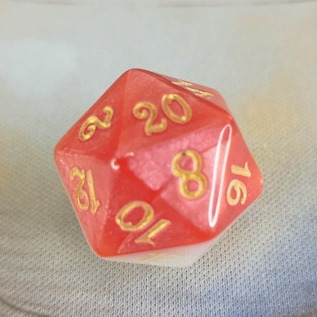 Dual-Colour Dice Set - White Red