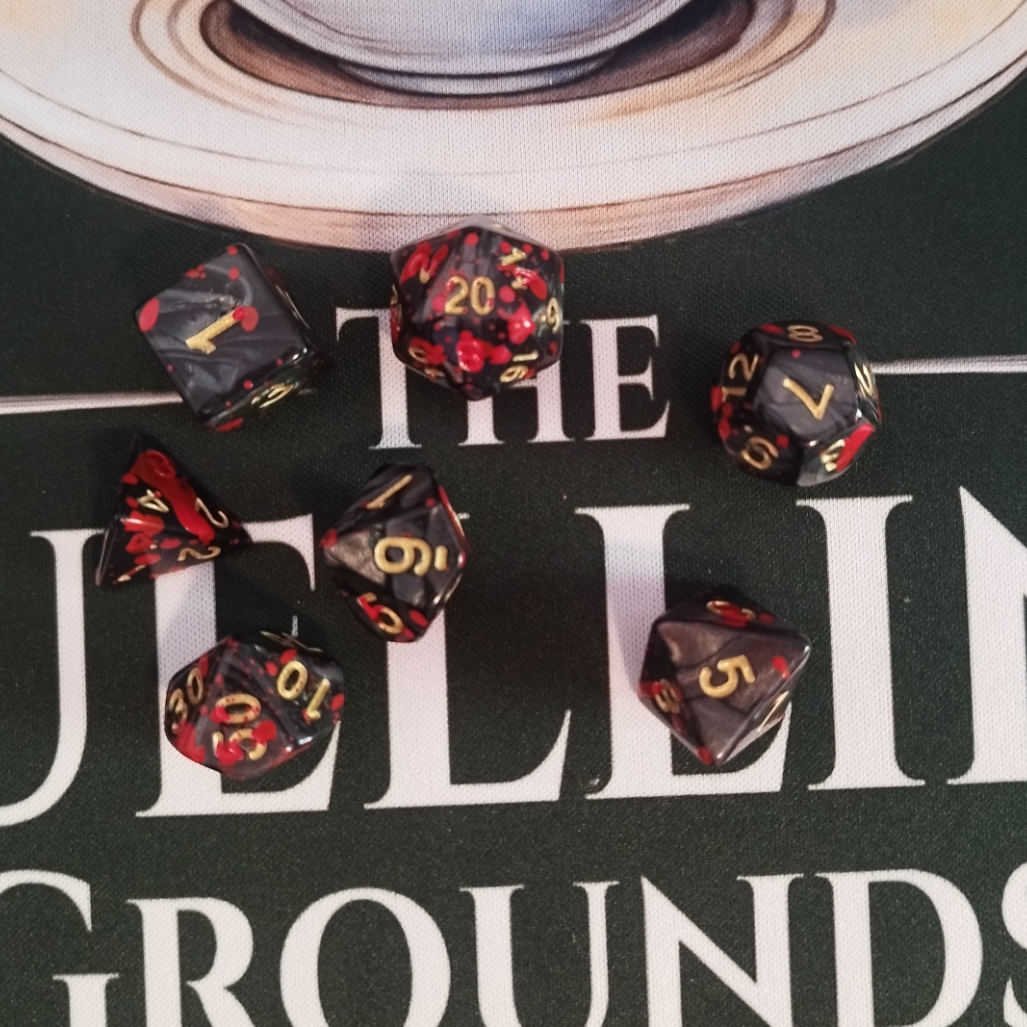 Bloody Dice Set - Black Gold