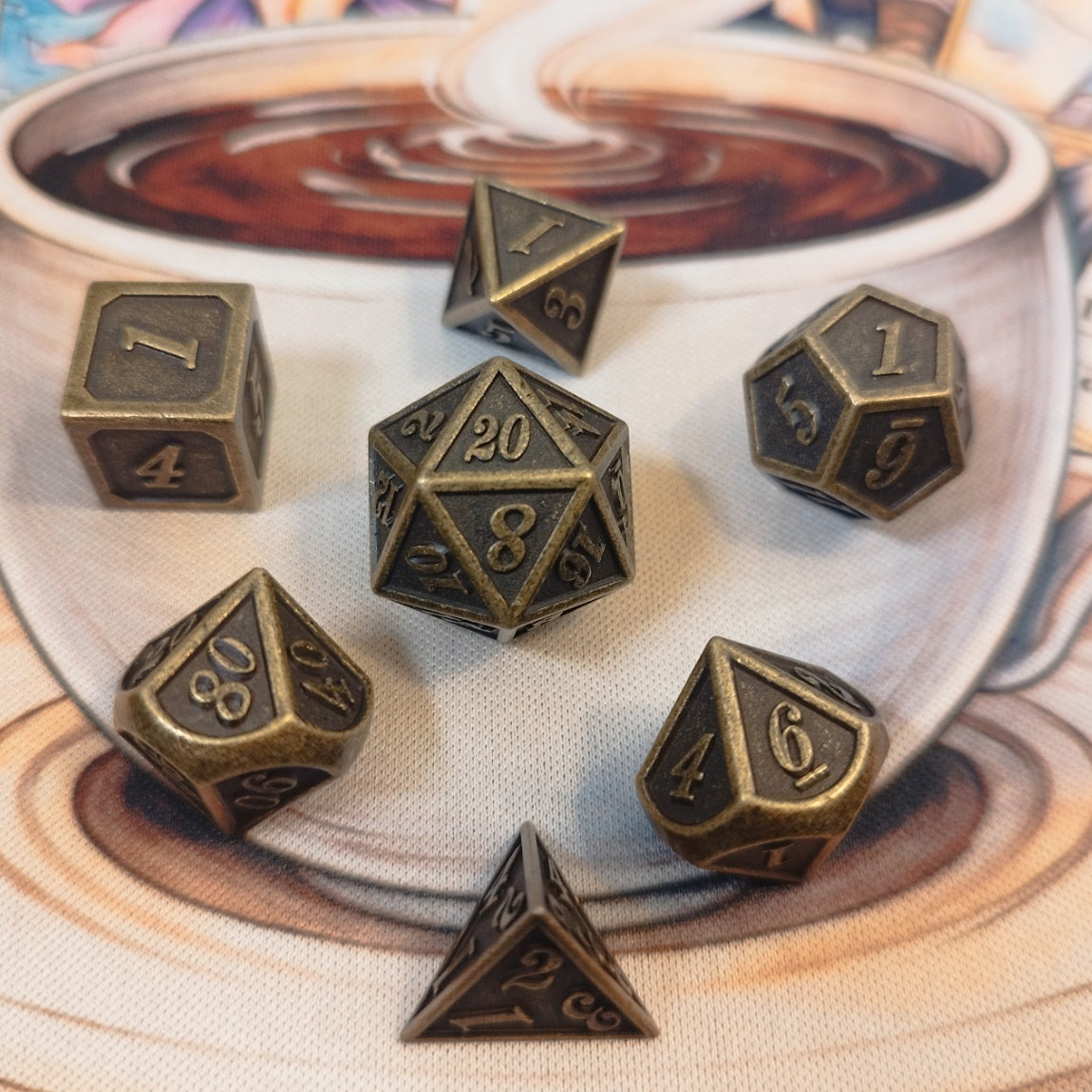 Metal Dice Set - Brass