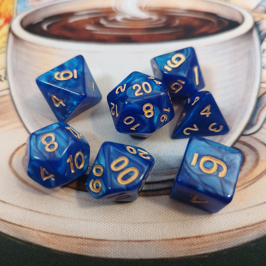 Pearlescent Dice Set - Blue