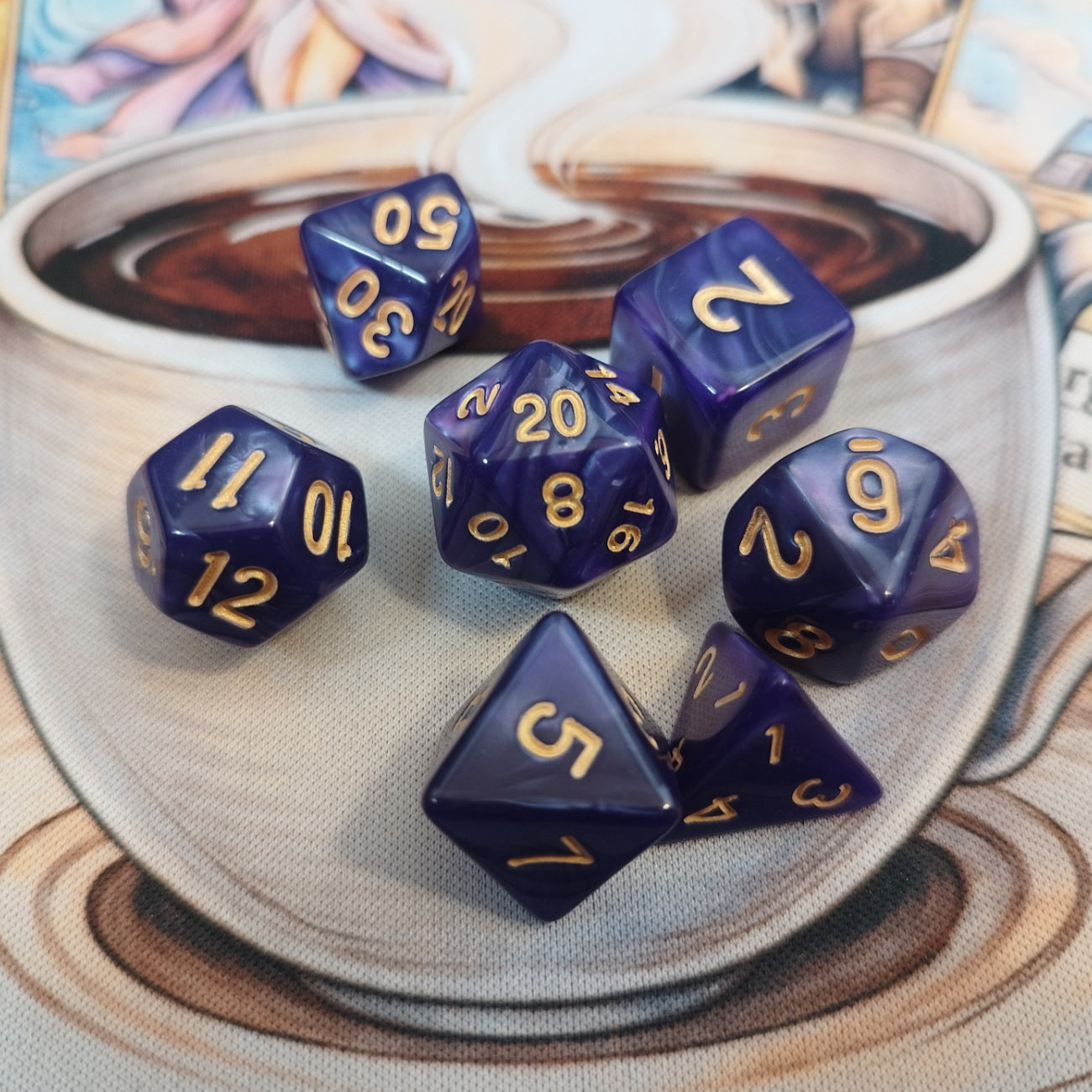 Pearlescent Dice Set - Purple