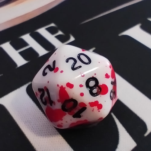 Bloody Dice Set - White Black